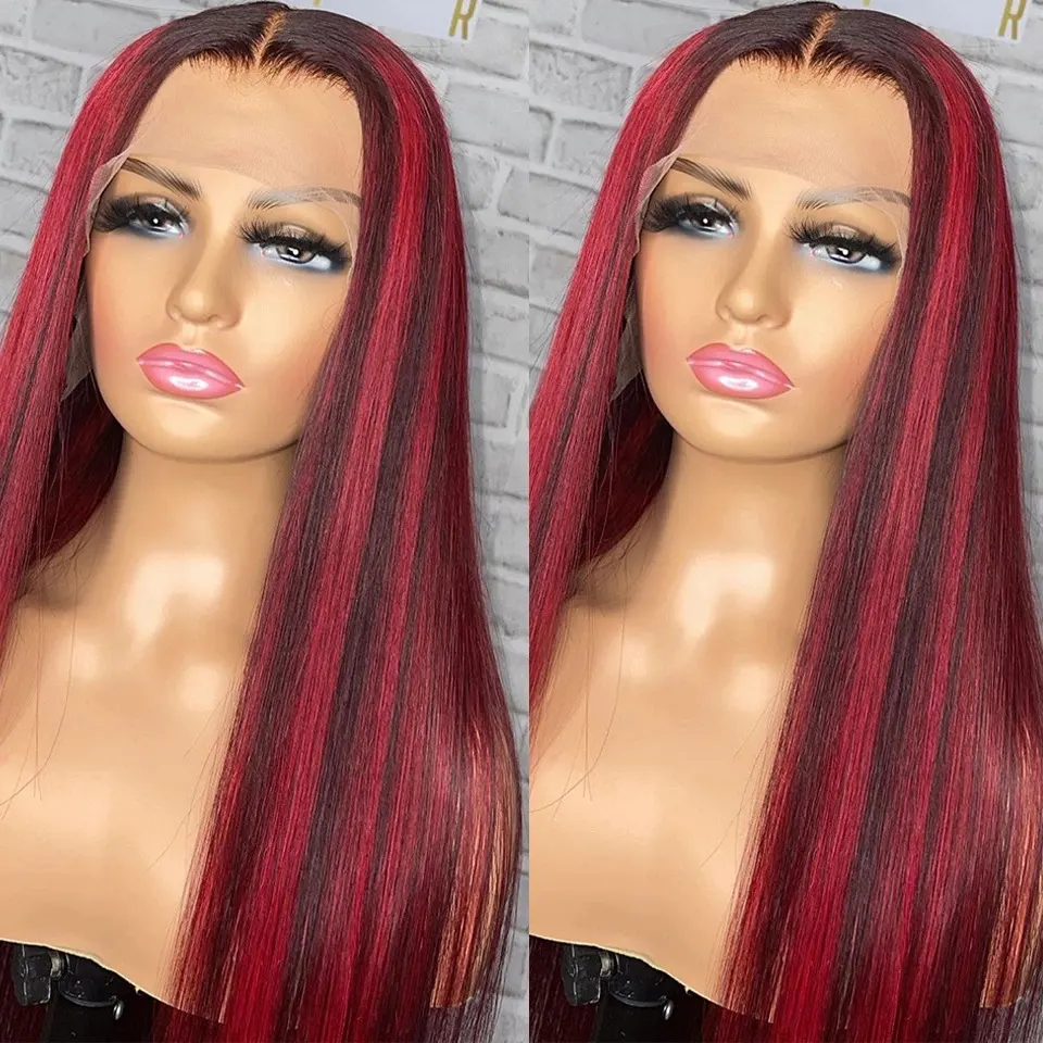 Red Lace Front Human Hair Wig