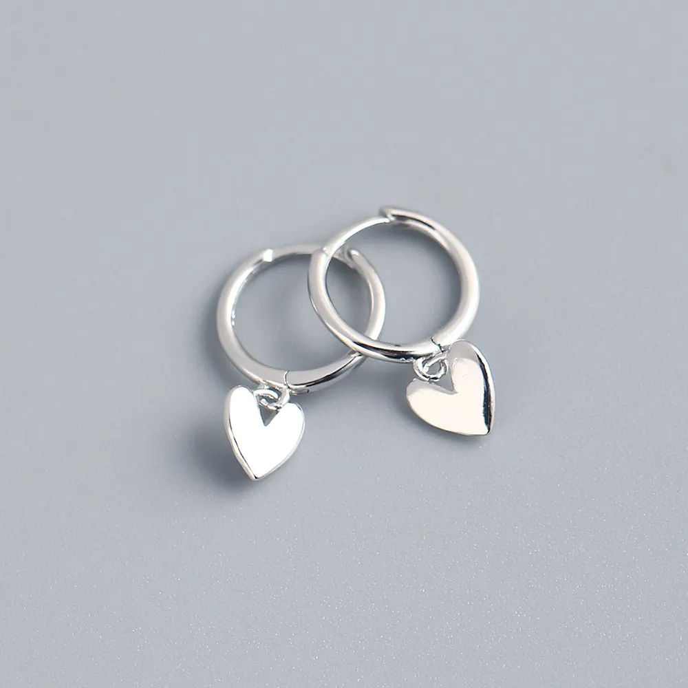 Electroplated Heart Drop Earrings