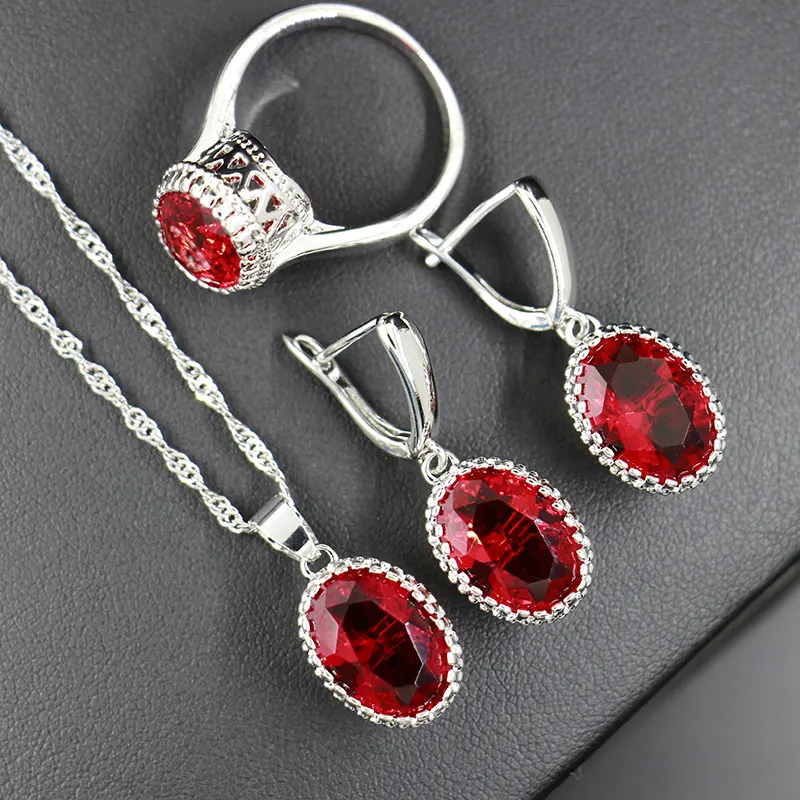 Gold-Tone Floral Crystal Jewellery Set