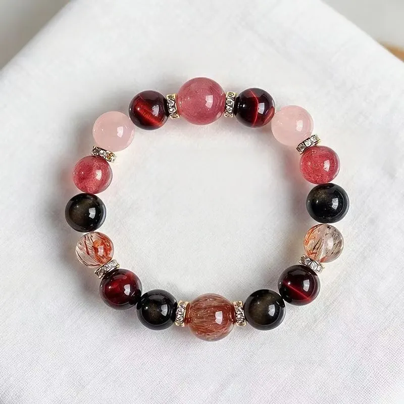 Two-Tone Gemstone Beaded Bracelet