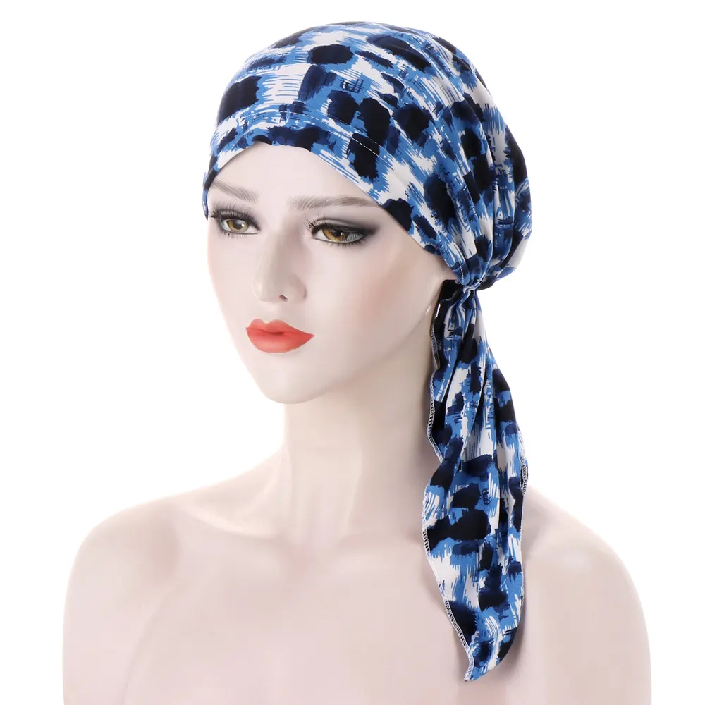 Floral Tie-Dye Turban Head Wrap