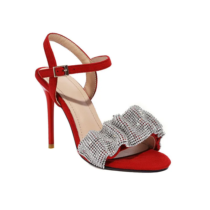 Peep-Toe Strappy High Heels