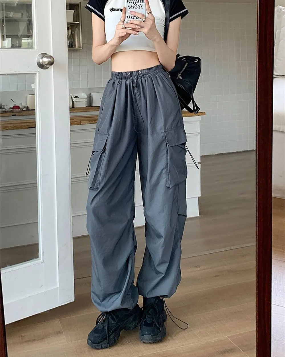 Vintage Cuffed Straight-Leg Pants