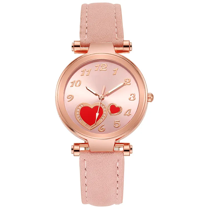 Retro Round Dial PU Strap Watch