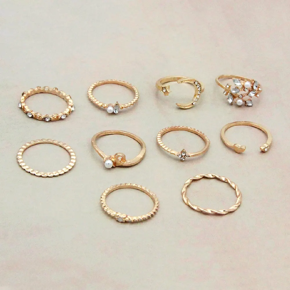 Gold-Plated Celestial Motif Ring