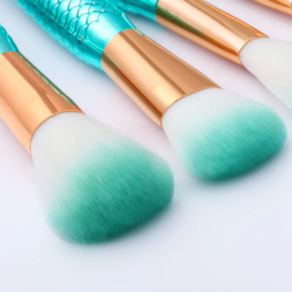 11-Piece Mermaid Handle Makeup Brush Set