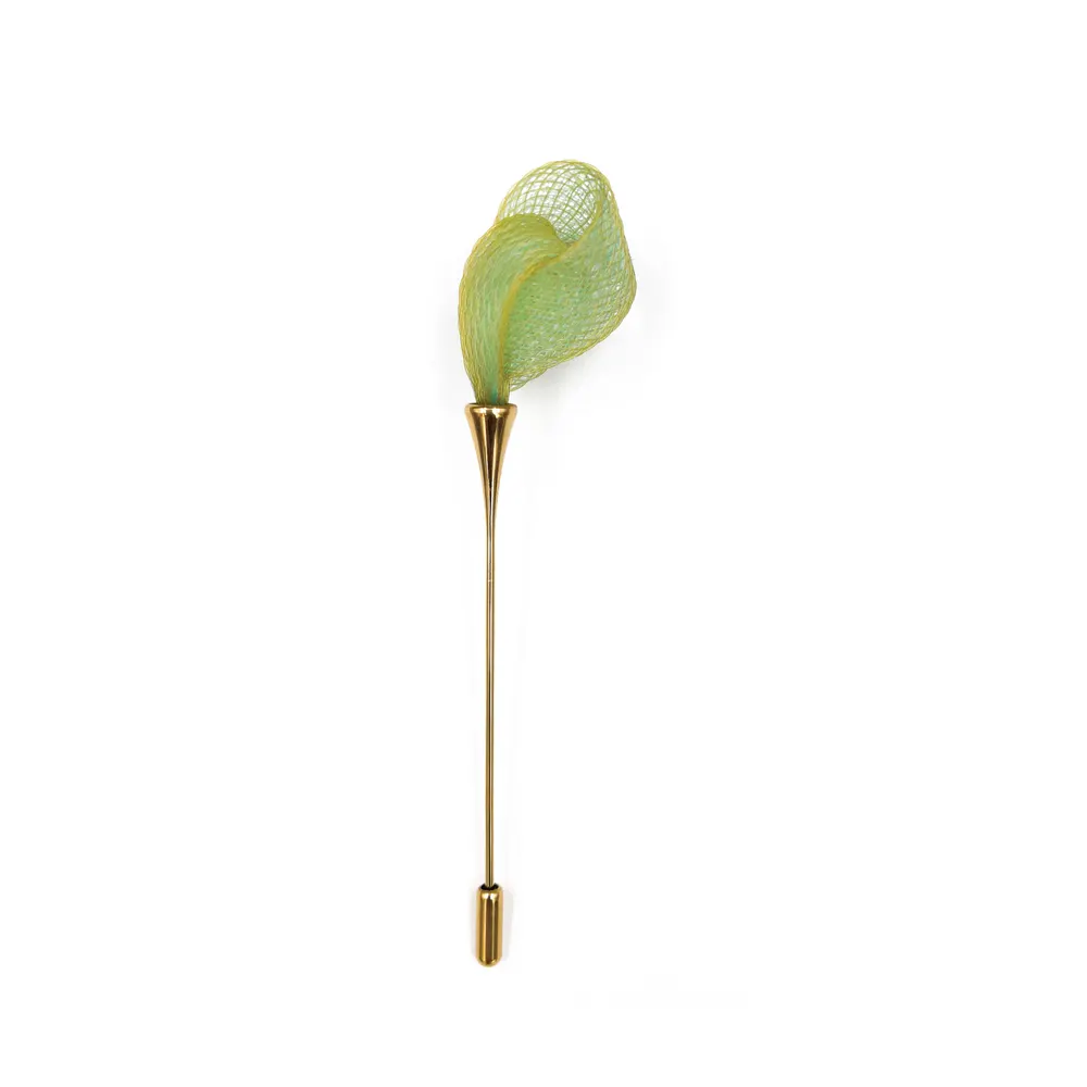 Knotted Plated Alloy Brooch
