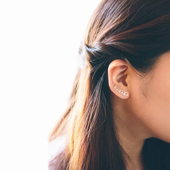 Daisy Stud Earrings in Gold and Silver