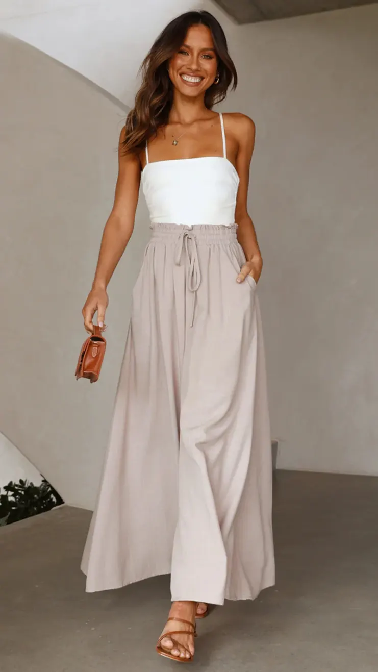 Wide-Leg High-Waist Trousers