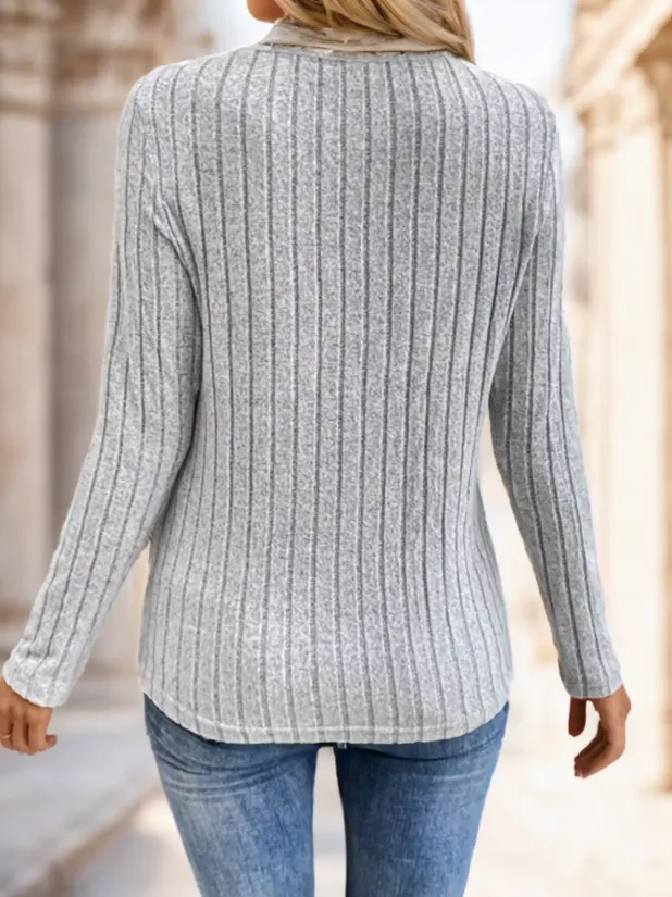 Ribbed Velvet Top