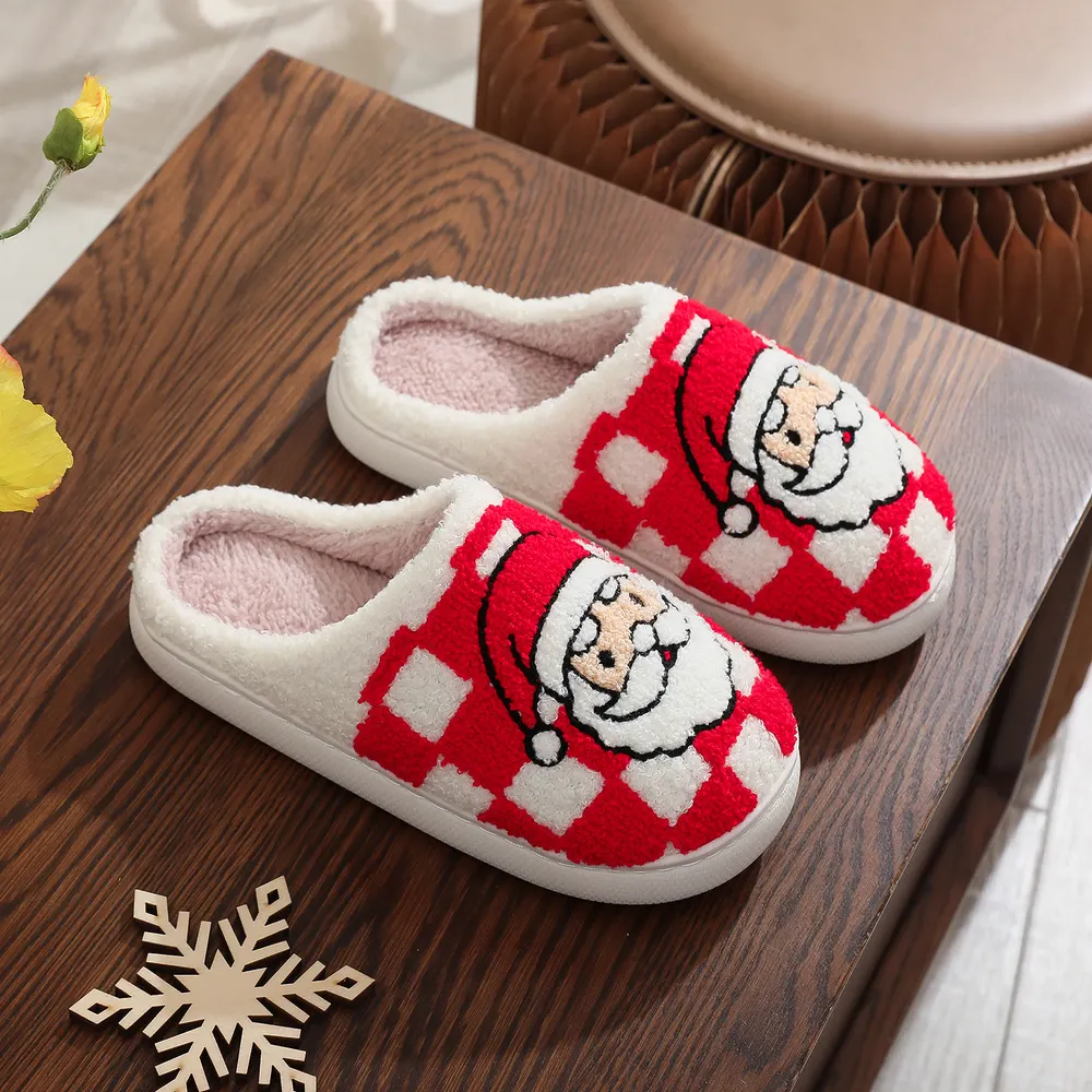 Plaid Plush House Slippers