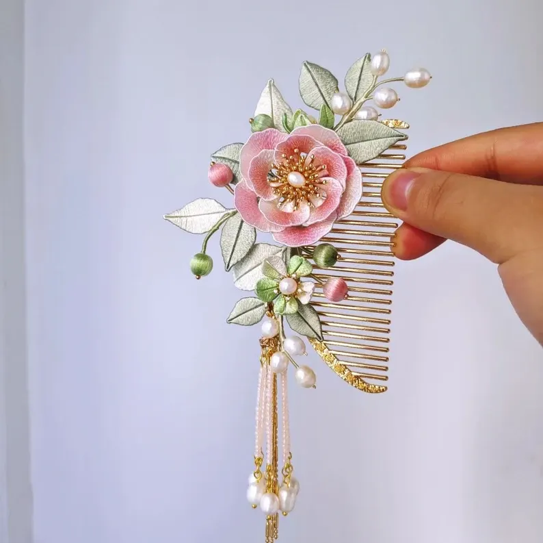 Peony Flower Hair Crown
