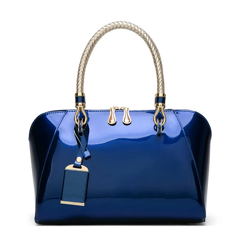 Glossy Patent Square Shoulder Bag