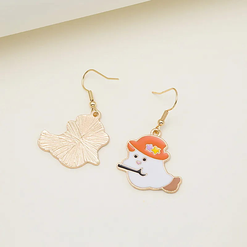 Pumpkin Oil-Drip Halloween Earrings