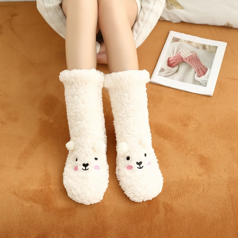 Fluffy Non-Slip Terry Sleep Socks