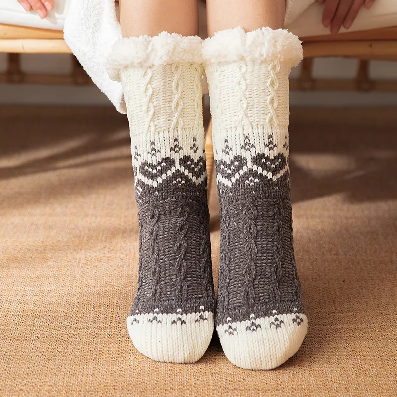 Plush Knitted Non-Slip Floor Socks