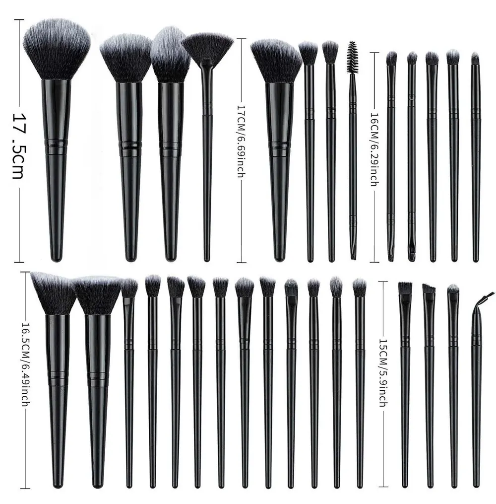 25-Piece Soft Synthetic Makeup Brush Set