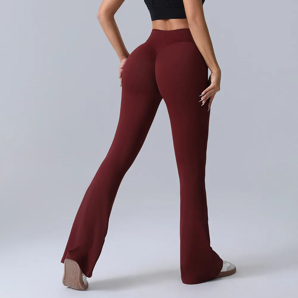 Quick-Dry High-Waist Flared Yoga Pants