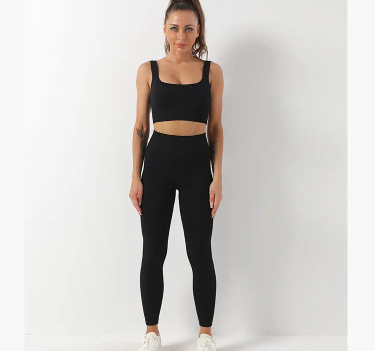High-Waist Yoga Bra and Leggings Set