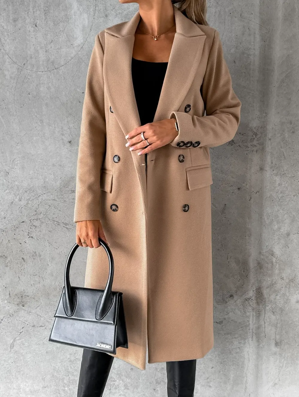 Solid Color Casual Coat
