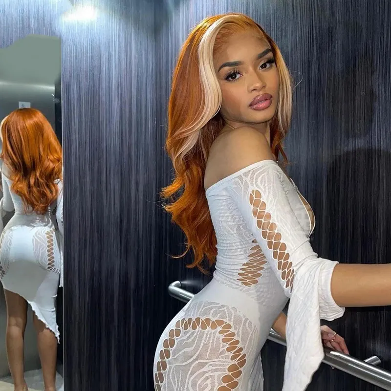 613 Highlighted Human Hair Lace Wig
