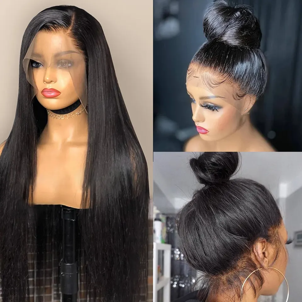 Straight 4x4 Lace Closure Wig, Black