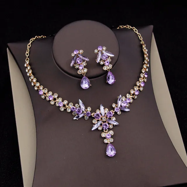 Rhinestone Bridal Tiara, Necklace and Earring Set