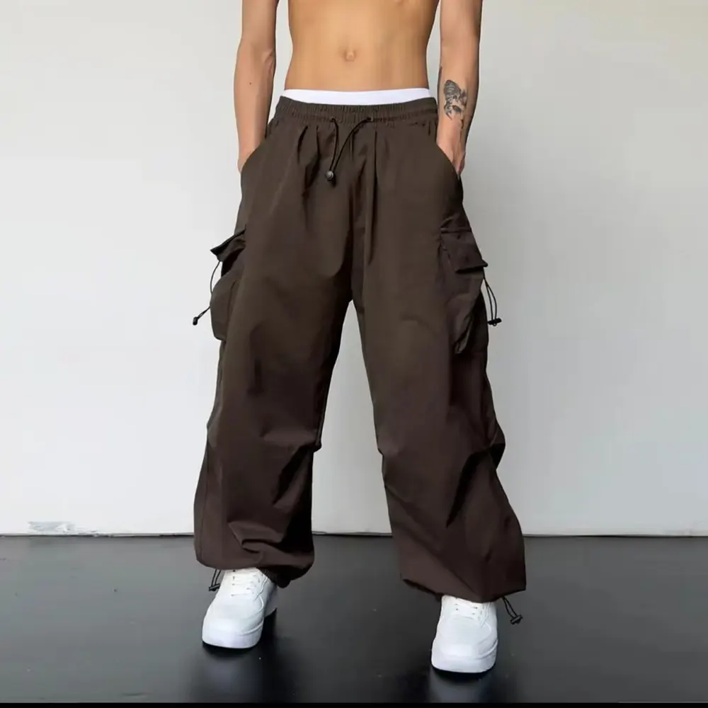 Cuffed Straight-Leg Work Trousers