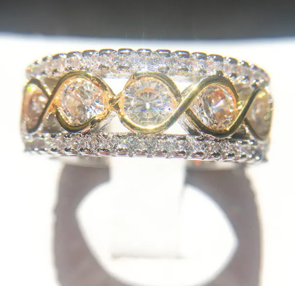 Gold-Plated Zircon Stone Ring