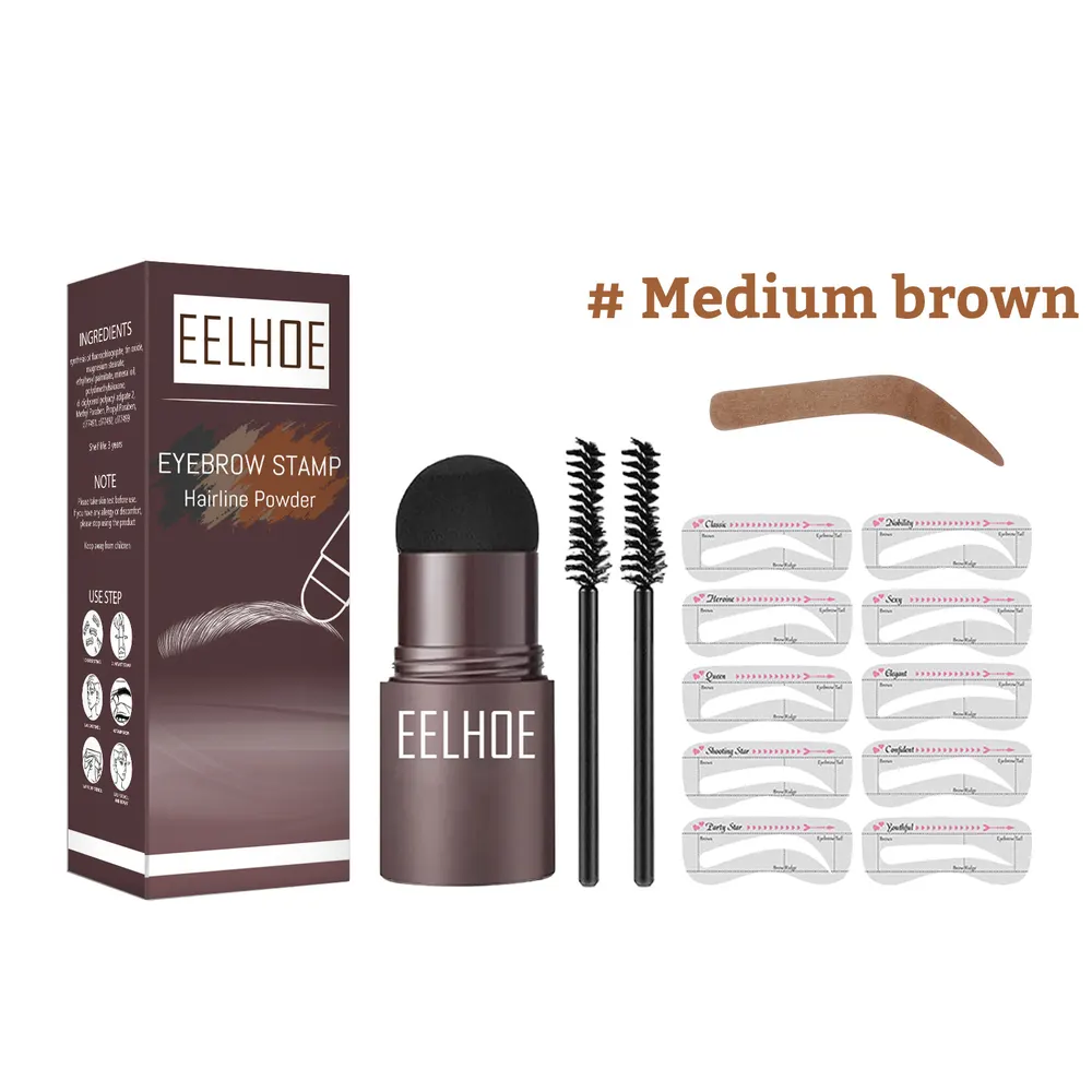 Medium Brown Brow Powder with Stencil
