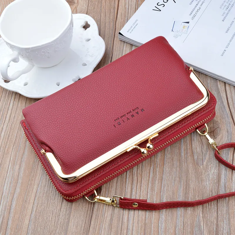Lychee Grain Lock Crossbody Bag