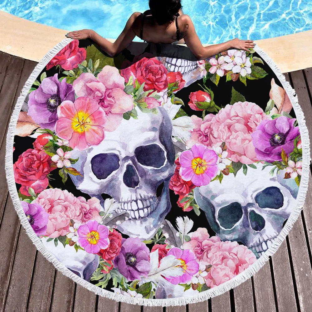 Round Microfiber Beach Towel
