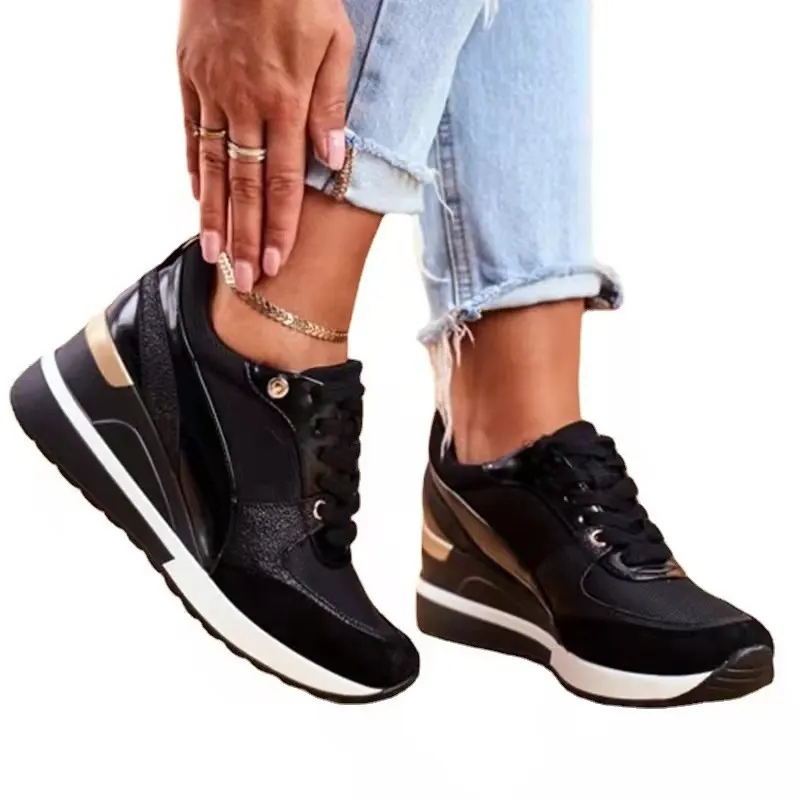 Platform Sequin Colorblock Sneakers