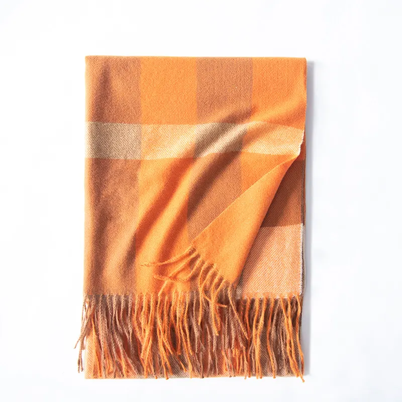 Checked Imitation Cashmere Scarf