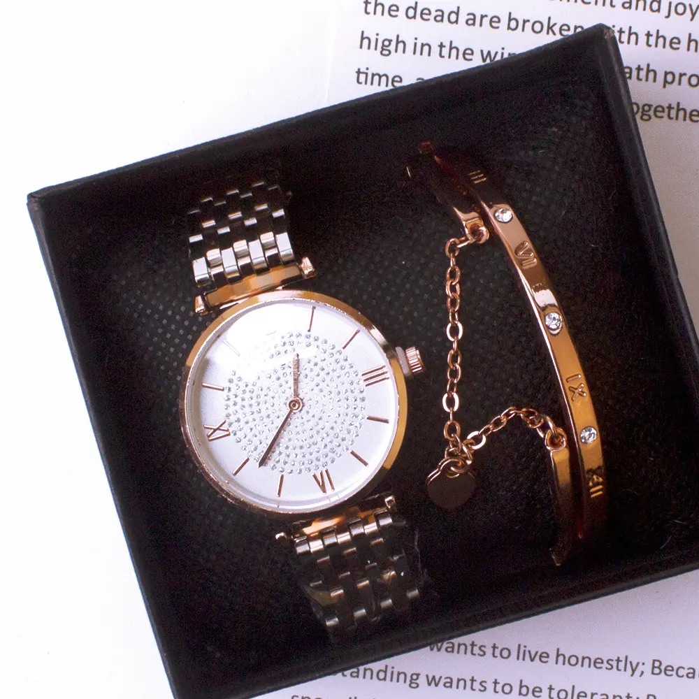 Gypsophila Quartz Watch and Bracelet Set