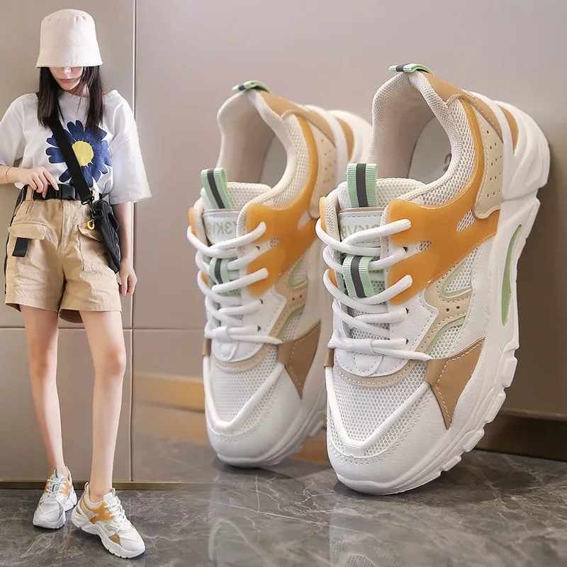 Breathable Lace-Up Running Sneakers