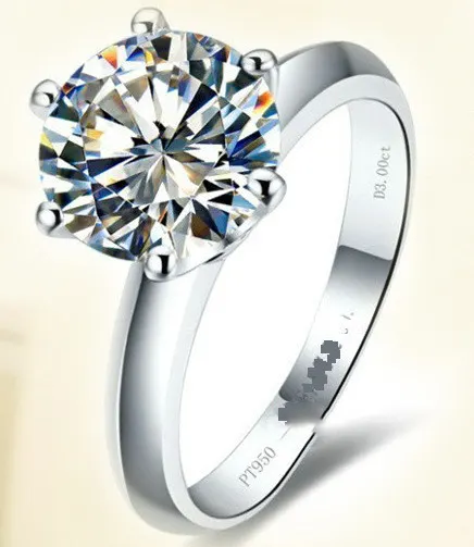 Gold-Plated Silver Moissanite Solitaire Ring