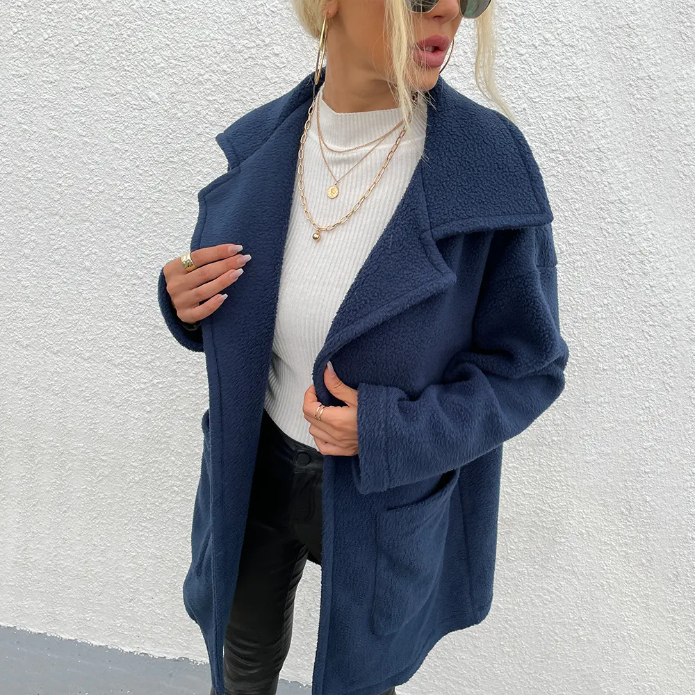 Double-Faced Fleece Mid-Length Coat