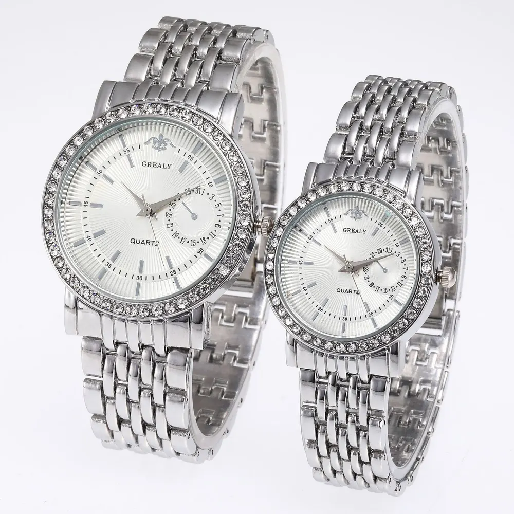 Round Dial Folding Buckle Watch