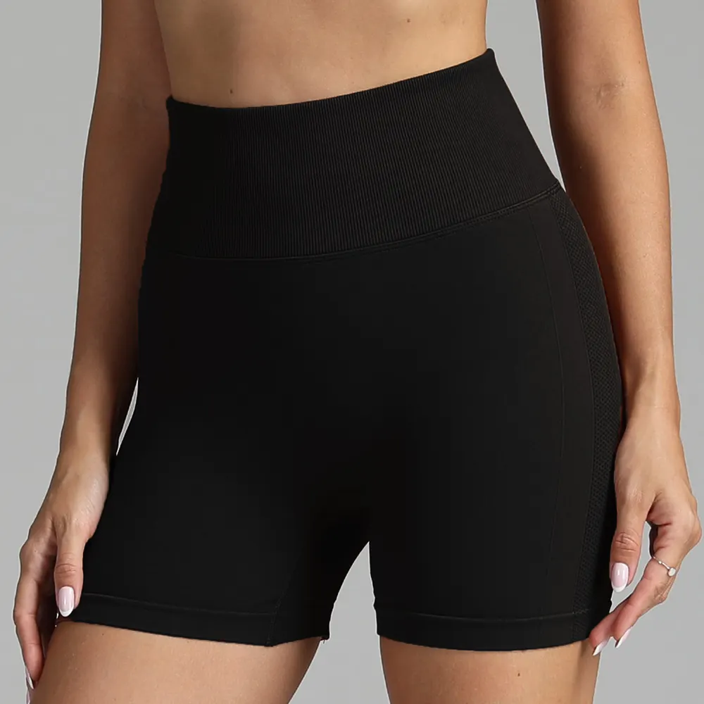 High-Waist Stretch Yoga Shorts
