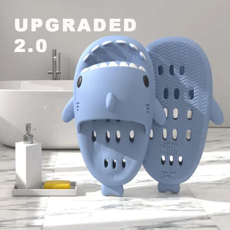 Shark EVA Shower Slides with Drain Holes
