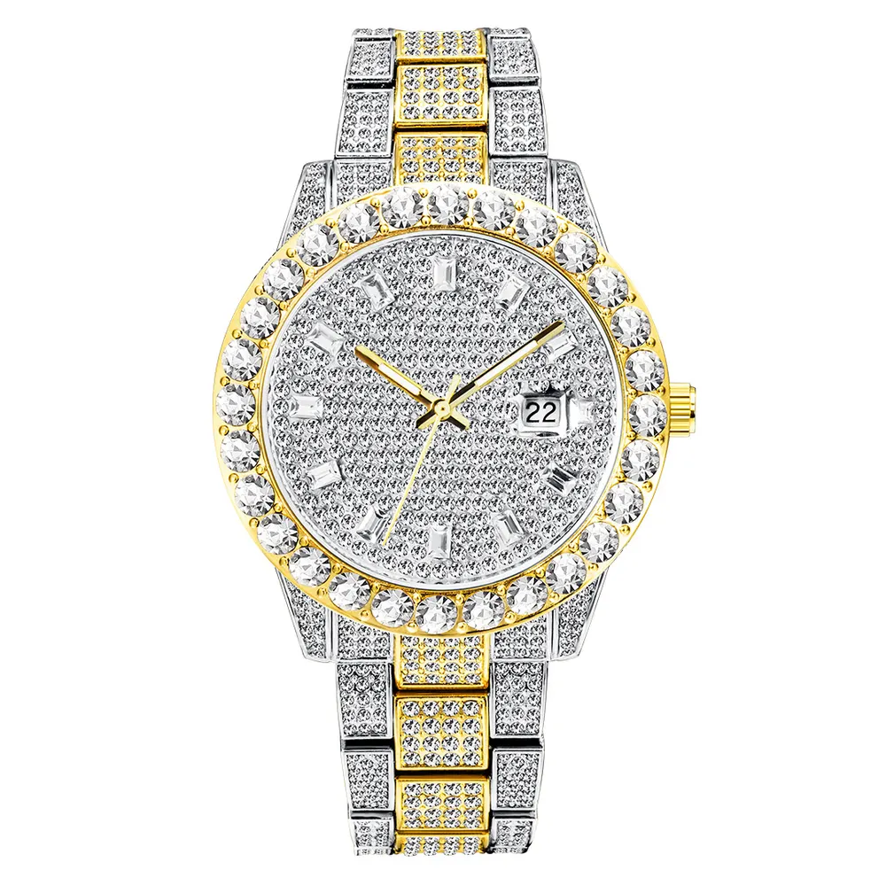 Diamond-Set Round Dial Watch
