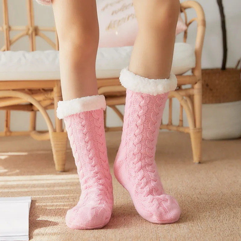 Velvet-Finish Mid-Calf Socks