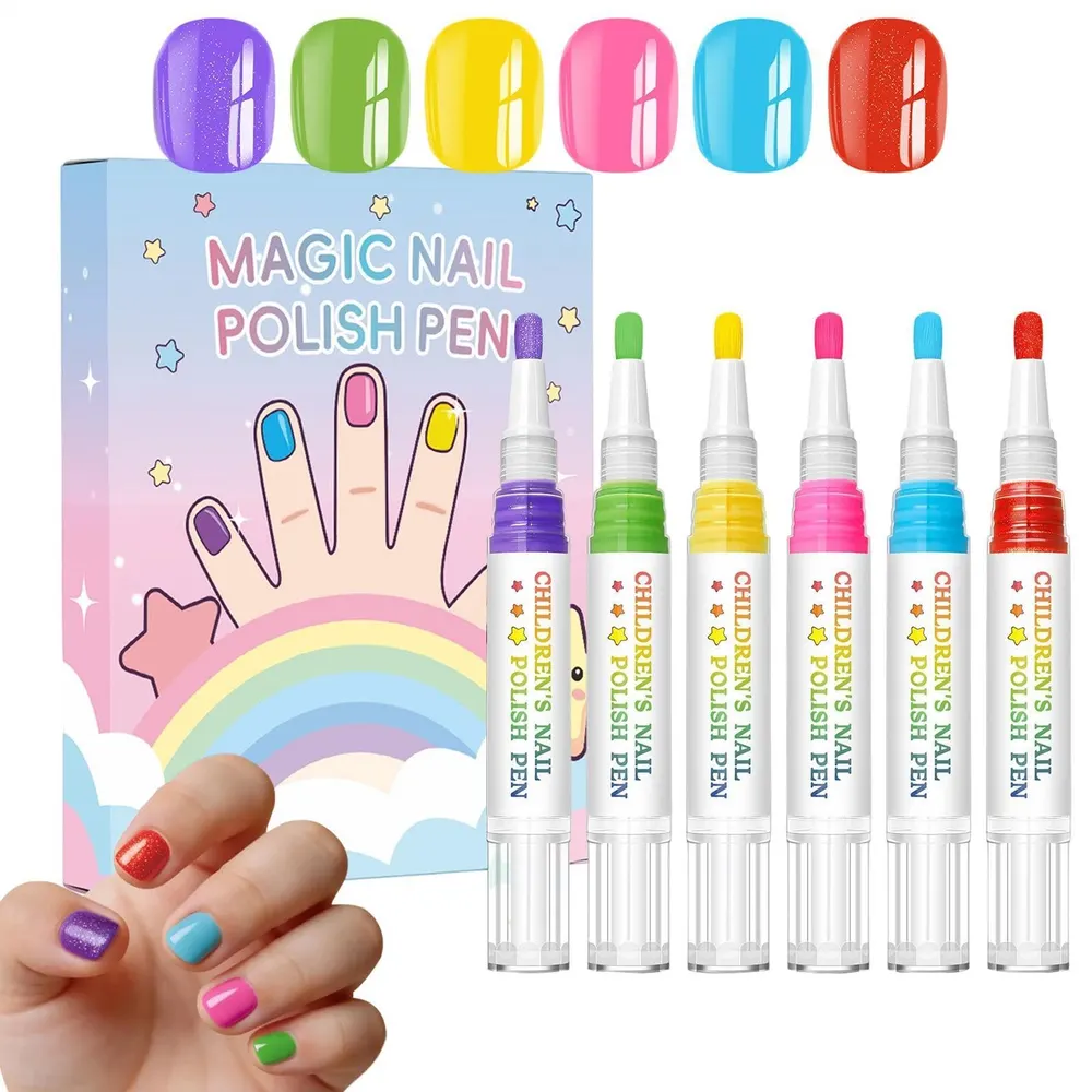 6-Piece Fine Tip Nail Art Brush Set