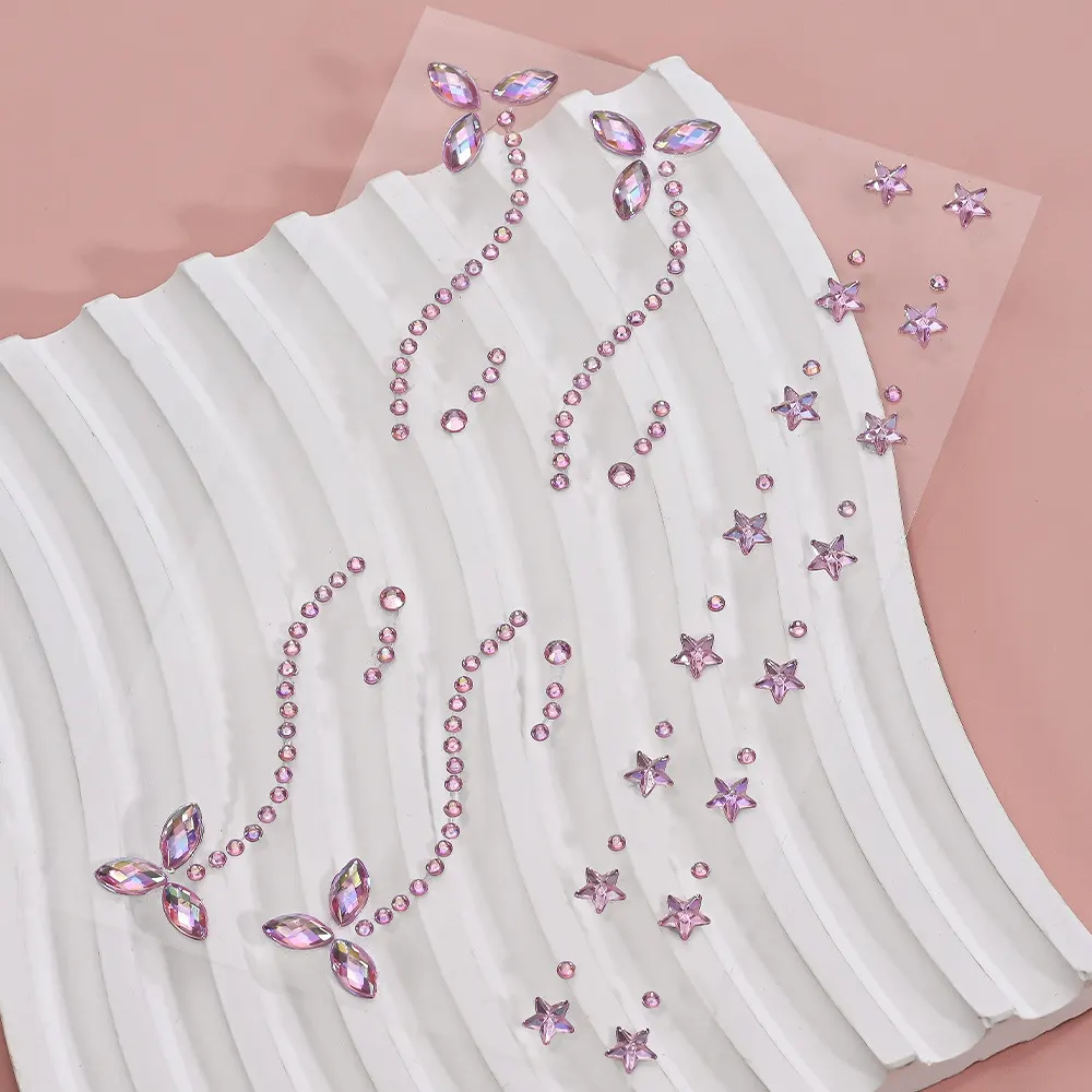 Crystal Rhinestone Face and Brow Stickers
