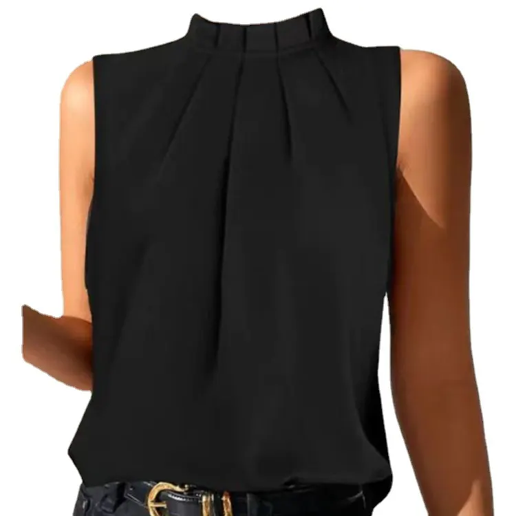 Black Slim Sleeveless Vest