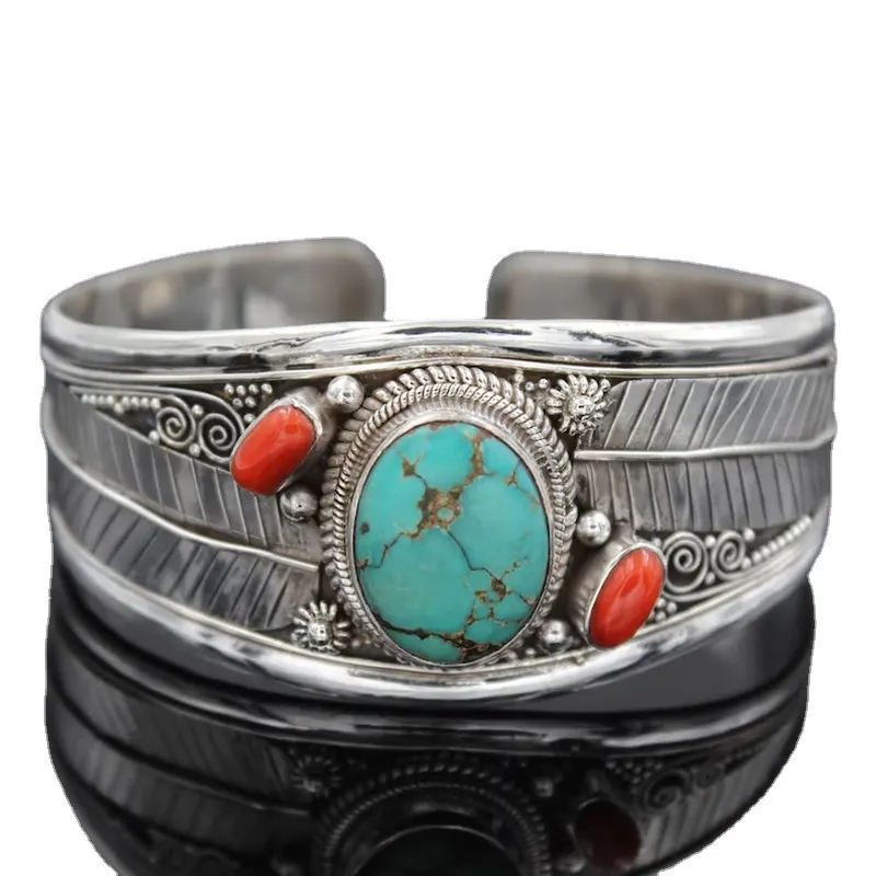 Turquoise Retro Pattern Bracelet
