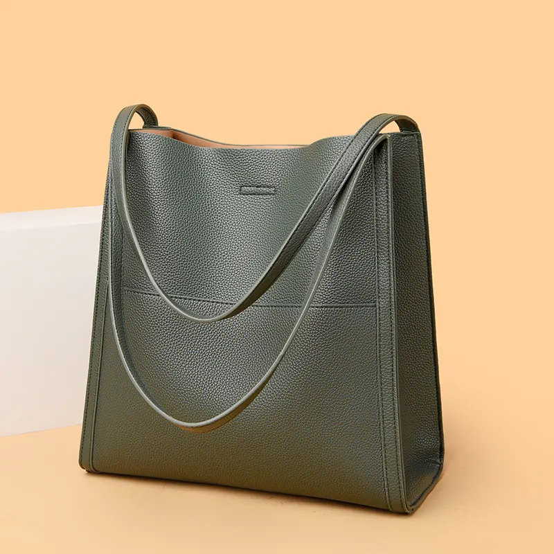 Soft PU Pillow Tote with Letter Detail