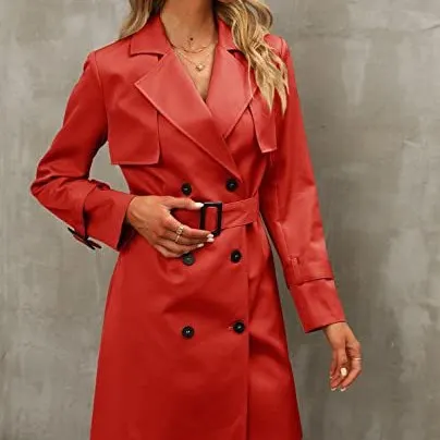 Double-Breasted Longline Trench Coat