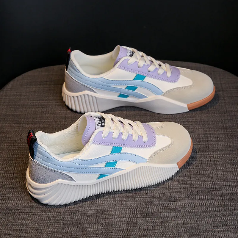 Breathable Lace-Up Skate Sneakers
